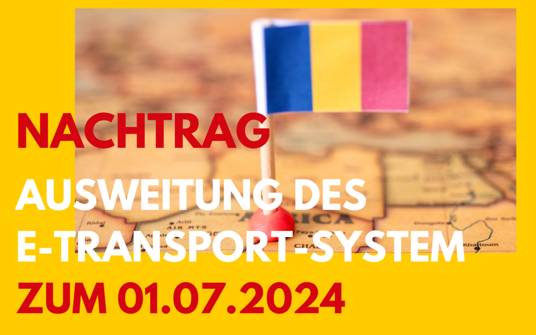 NACHTRAG zur Ausweitung des e-Transport-System